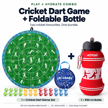 CRICBABY Cricket Dart Game + Foldable Bottle combo #bundle