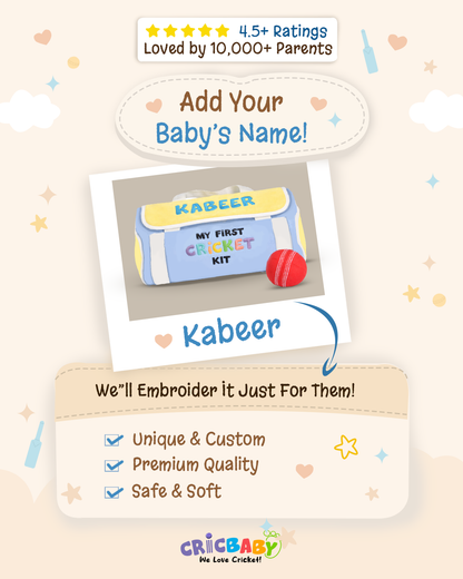 CRICBABY My First Cricket Kit - With Personalized Baby Name
