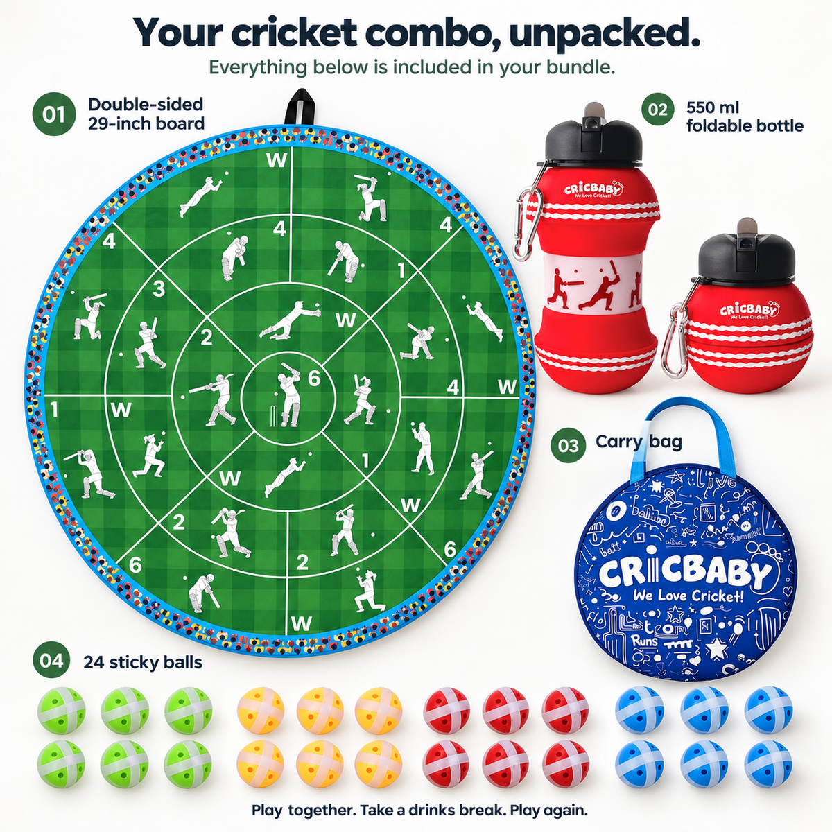 Everything in the Cricket Dart Game + Bottle bundle, unpacked #bundle