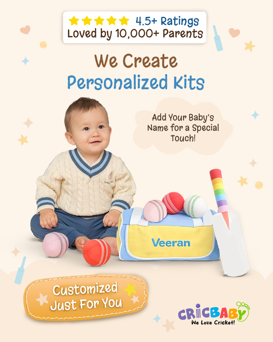 CRICBABY My First Cricket Kit - With Personalized Baby Name