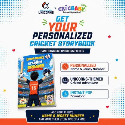 Personalized Cricket Storybook for Your Child - (Limited time offer)