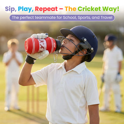 CRICBABY Cricket Ball Foldable Bottle 550 ml (Food Grade Silicone)